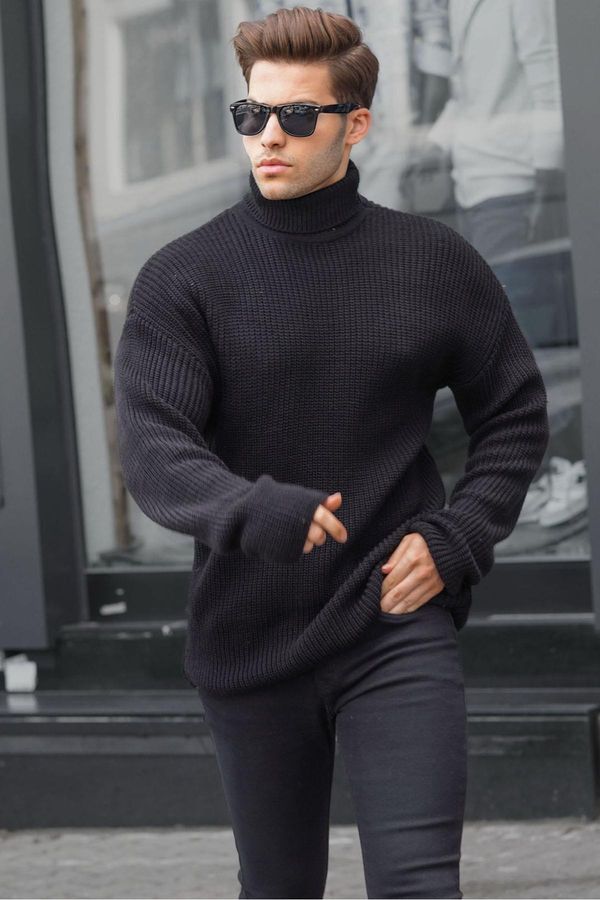 Madmext Madmext Black Turtleneck Knitted Sweater 6858
