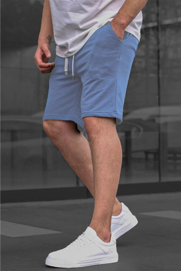 Madmext Madmext Blue Basic Men's Shorts 6505