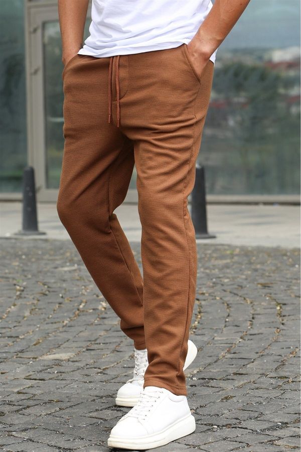 Madmext Madmext Brown Relaxed Fit Jogger Trousers 5480