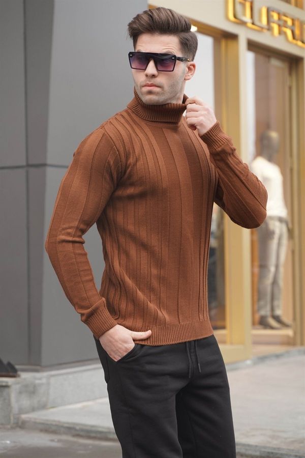 Madmext Madmext Camel Turtleneck Knitwear Sweater 5764