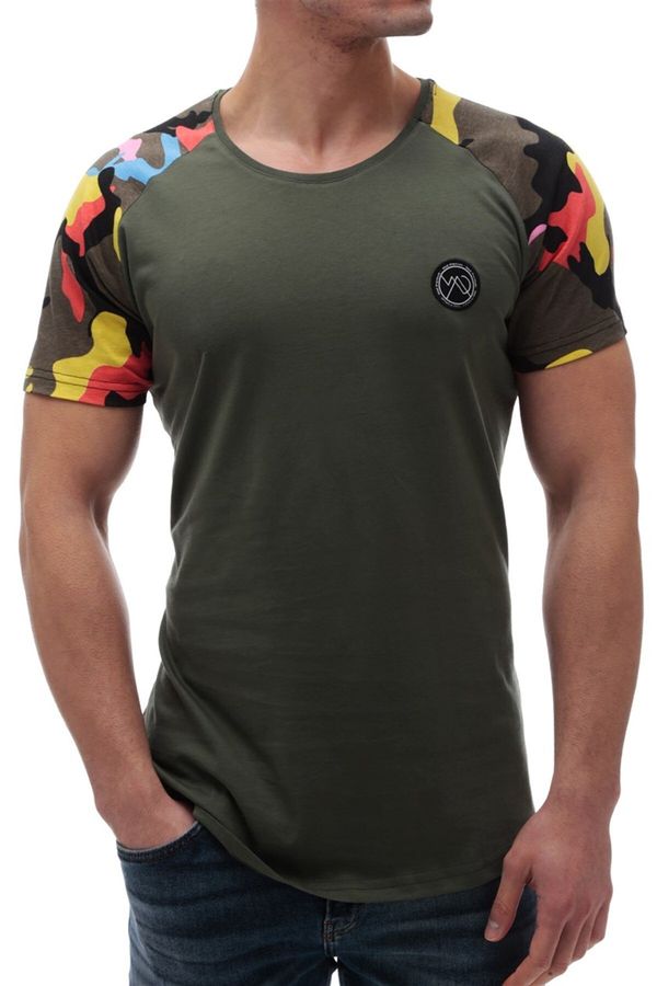 Madmext Madmext Camouflage Patterned Khaki T-Shirt 2979