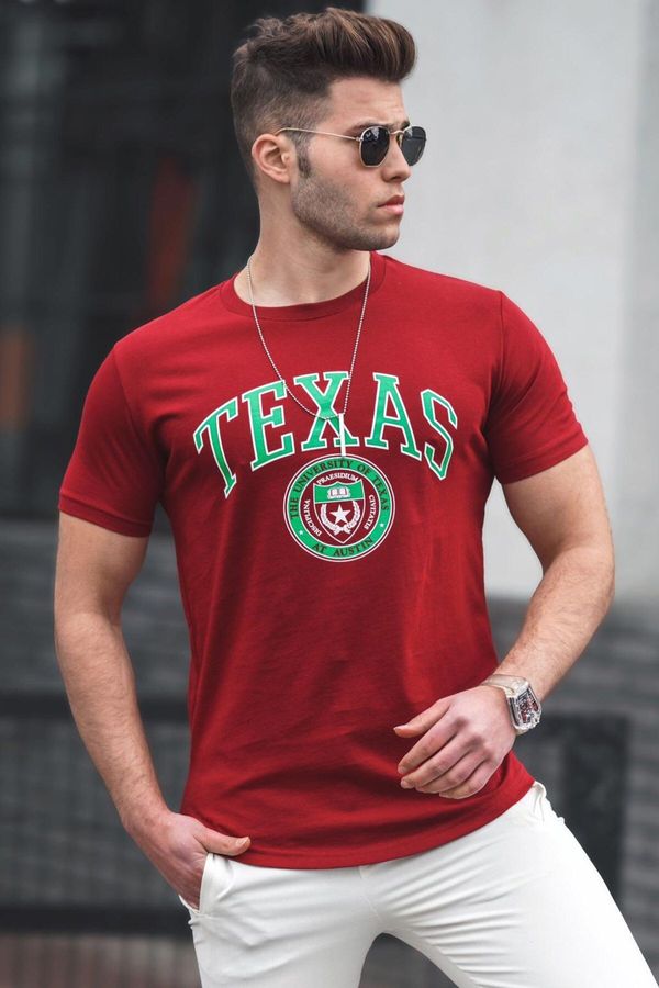 Madmext Madmext Claret Red Men's T-Shirt 4997