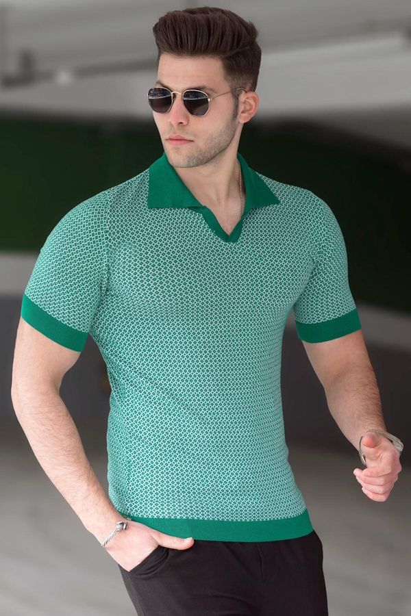 Madmext Madmext Green Polo Men's T-Shirt 5077