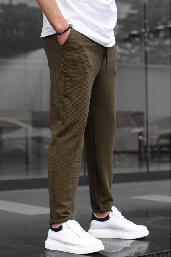 Madmext Madmext Khaki Basic Waffle Fabric Men's Trousers 6509