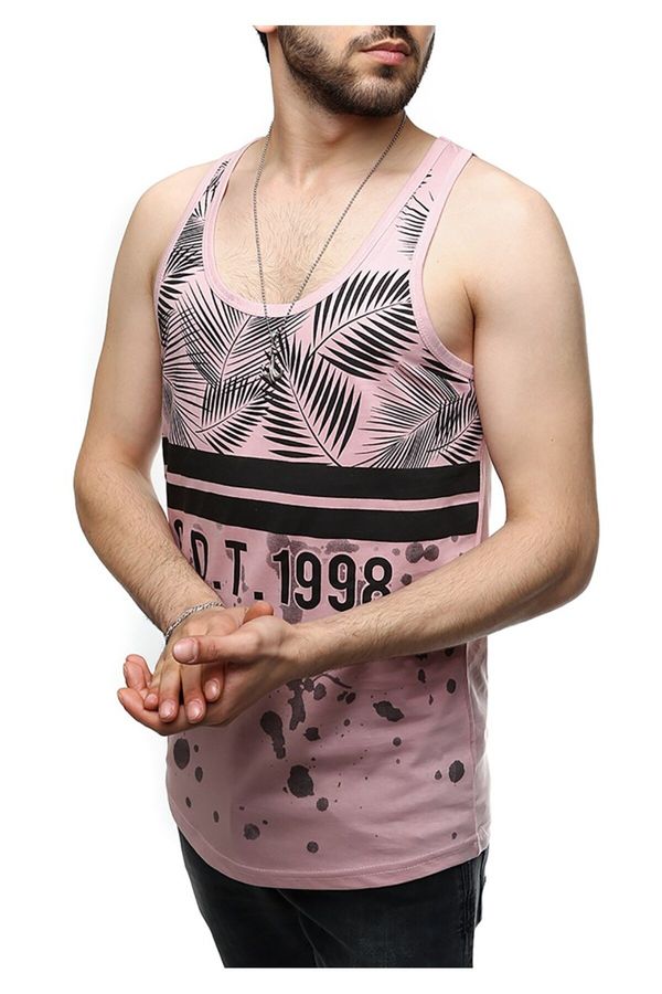 Madmext Madmext Leaf Patterned Pink Undershirt 2453