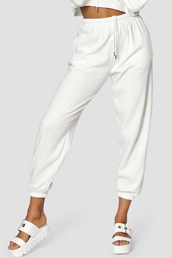 Madmext Madmext Mad Girls White Basic Women's Tracksuit Mg771