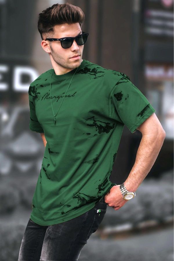 Madmext Madmext Men's Green Over Fit T-Shirt 5207