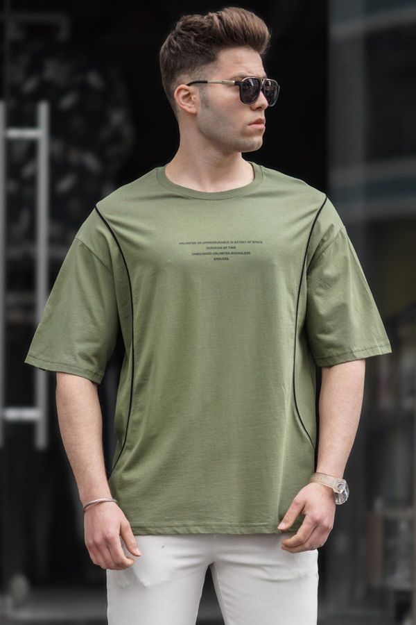 Madmext Madmext Men's Khaki Oversize T-Shirt 5234