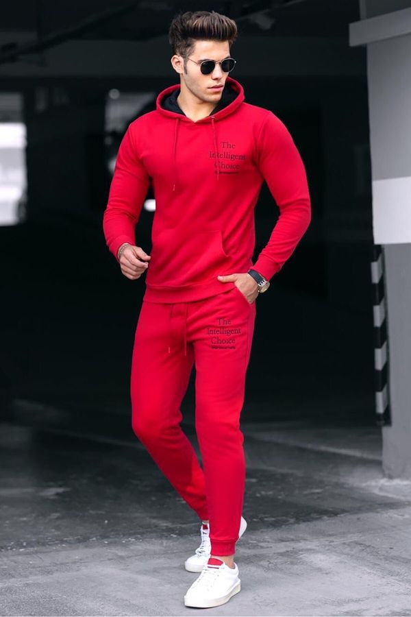 Madmext Madmext Men's Printed Red Tracksuit 4725
