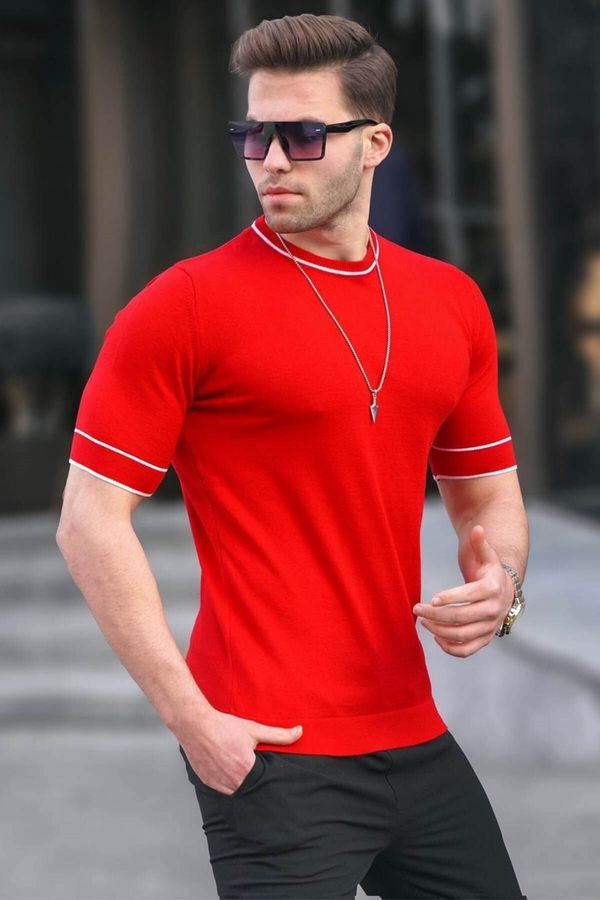 Madmext Madmext Men's Red Knitwear T-Shirt 5080