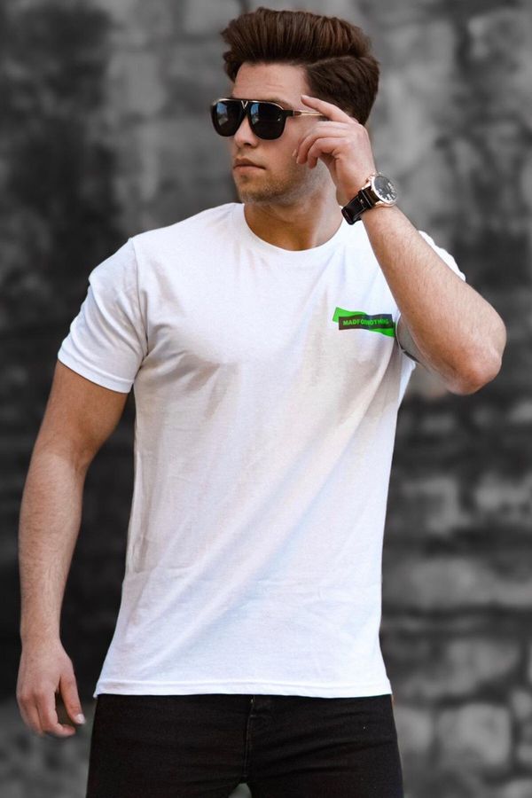 Madmext Madmext Men's White Printed T-Shirt 5270