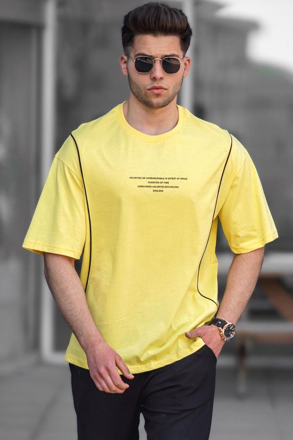 Madmext Madmext Men's Yellow Oversize T-Shirt 5234