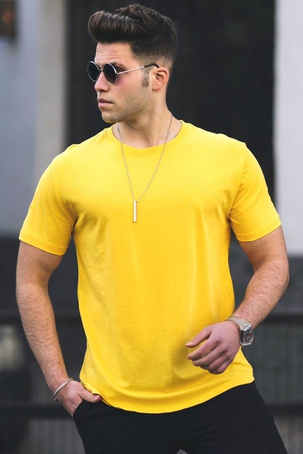Madmext Madmext Men's Yellow T-Shirt 4951