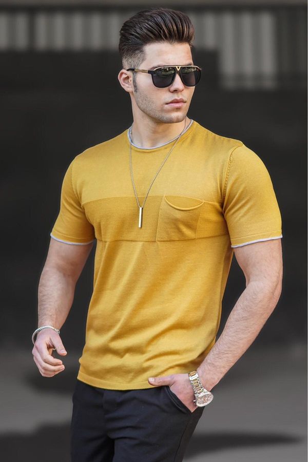 Madmext Madmext Men's Yellow T-Shirt 5089
