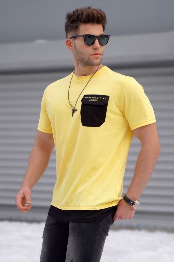 Madmext Madmext Men's Yellow T-Shirt 5386
