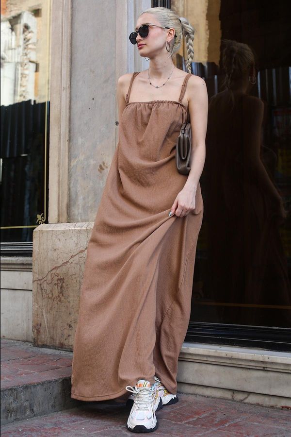 Madmext Madmext Mink Strap Long Wrapped Dress