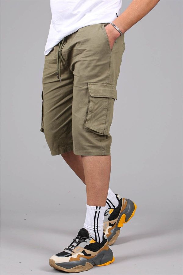 Madmext Madmext Mint Green Cargo Pocket Capri Men's Trousers 6331