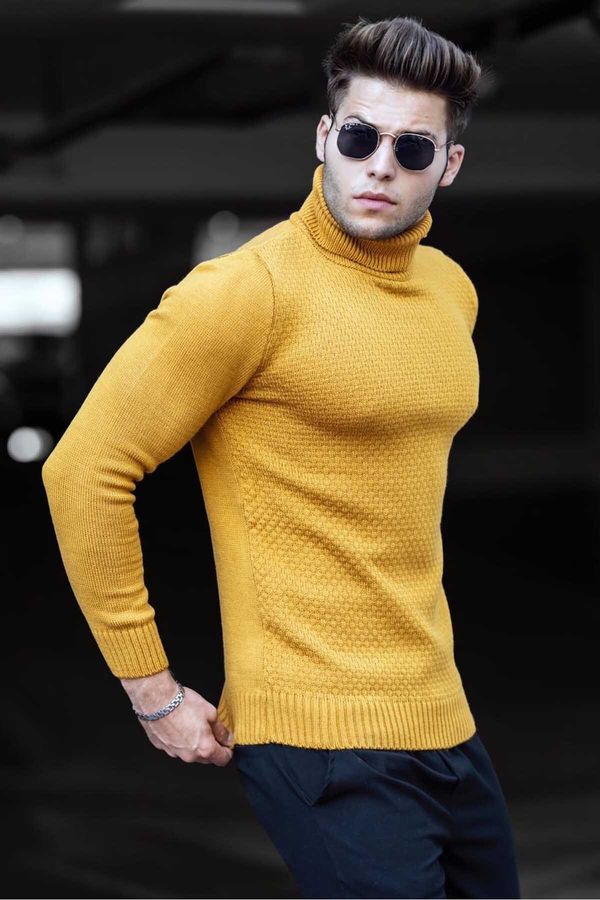 Madmext Madmext Mustard Turtleneck Sweater 4659