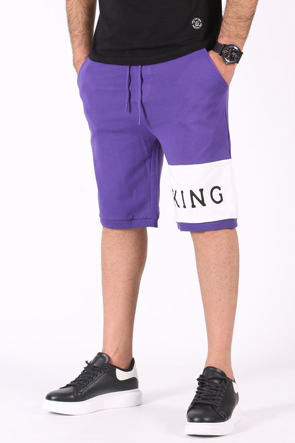 Madmext Madmext Printed Daily Purple Shorts 2911