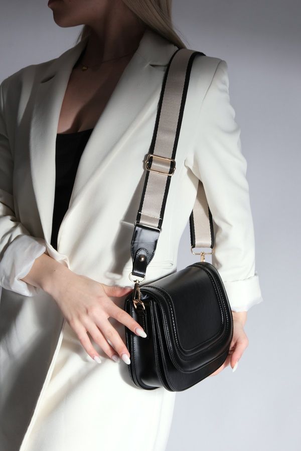 Marjin Marjin Women's Adjustable Strap Shoulder Bag Toplez Black