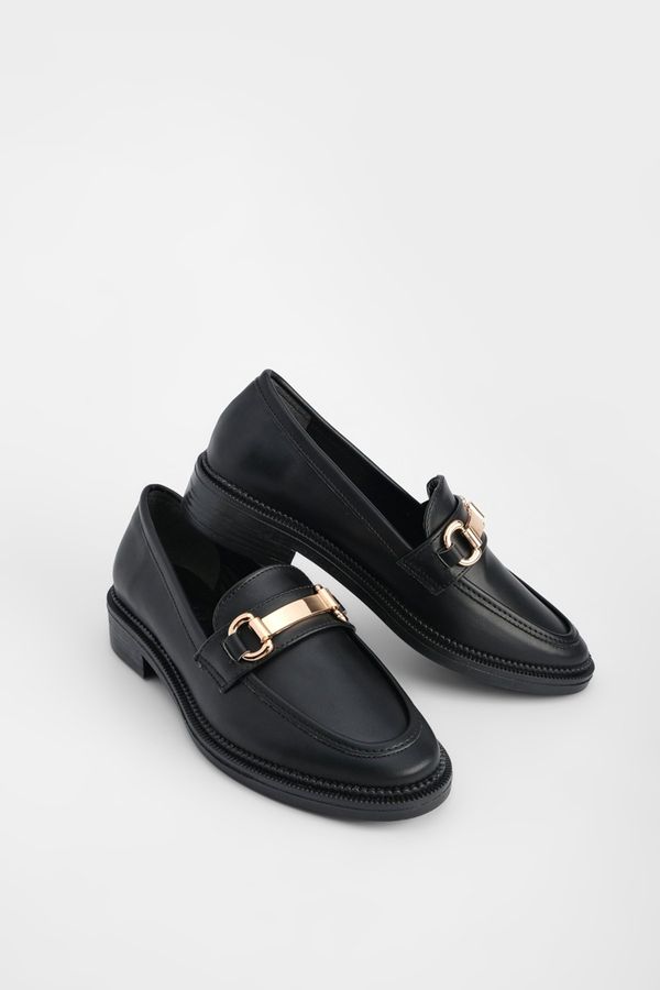Marjin Marjin Women's Loafer Loafers Casual Buckled Casual Shoes Tonyas Black