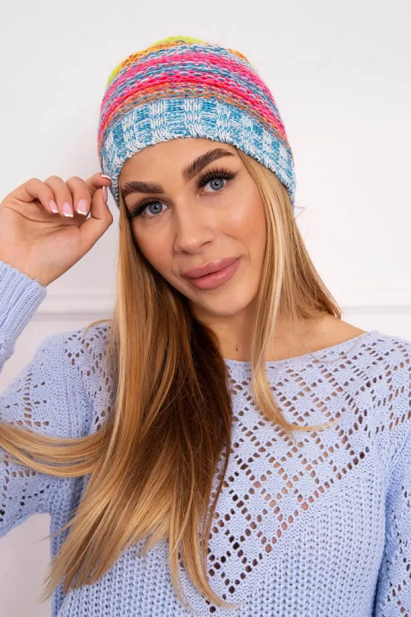 Kesi marka niezdefiniowana Cap with fleece Krystyna K207 fuchsia + blue