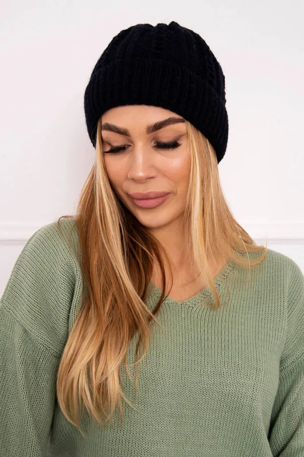 marka niezdefiniowana marka niezdefiniowana Cap with fleece Lila K240 navy blue