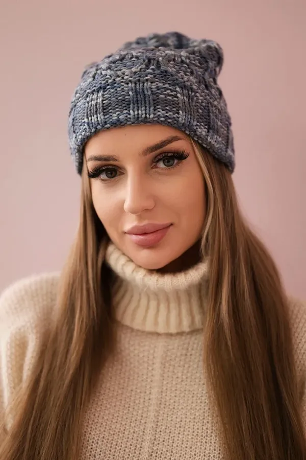 marka niezdefiniowana marka niezdefiniowana Cap with fleece Melisa K241 navy blue+blue