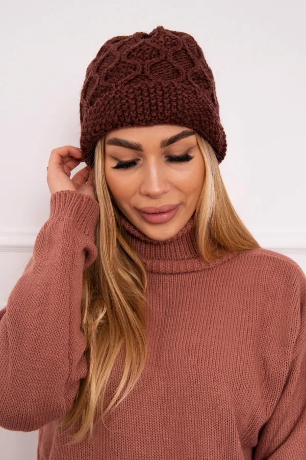 Kesi marka niezdefiniowana Cap with fleece Roma Bis K235 brown