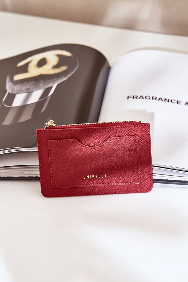 marka niezdefiniowana marka niezdefiniowana Card Holder Women's Wallet With Keychain Red Therinore