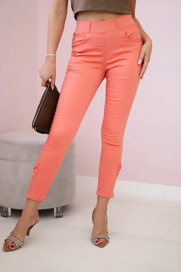 Kesi marka niezdefiniowana Colorful jeans with bow apricot