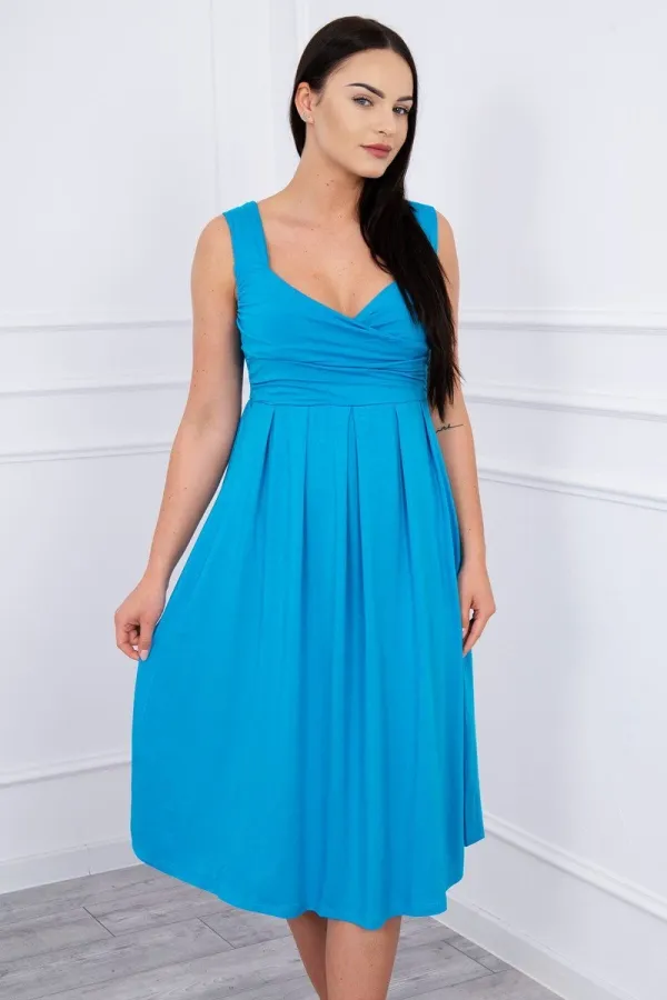 Kesi marka niezdefiniowana Dress with wide straps turquoise