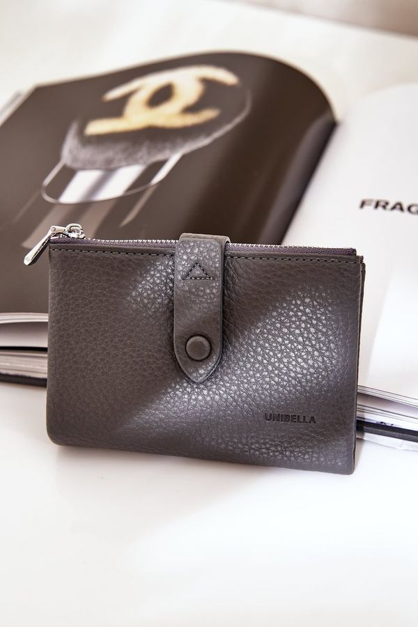 marka niezdefiniowana marka niezdefiniowana Eco Leather Women's Wallet Dark Gray Bronica