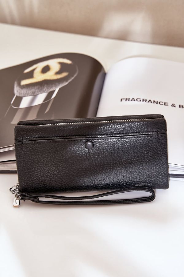 marka niezdefiniowana marka niezdefiniowana Large Women's Wallet With Embossing Eco Leather Black Martiel