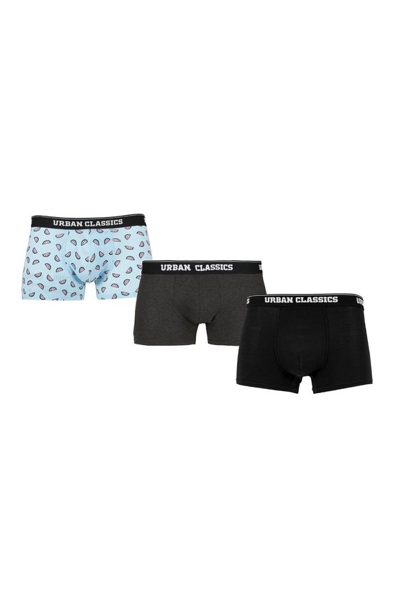 Urban Classics Men's 3-Pack Boxer Shorts Watermelon/Grey/Black