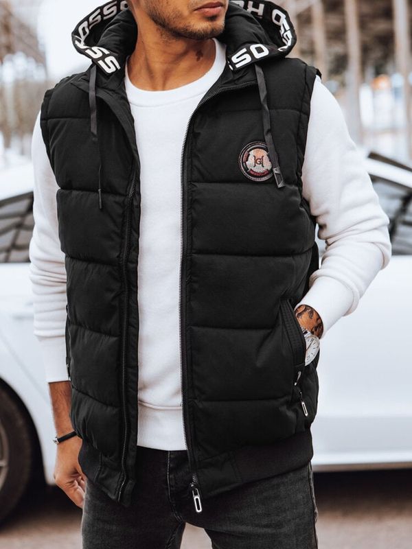 DStreet Men's Black Quilted Dstreet Vest