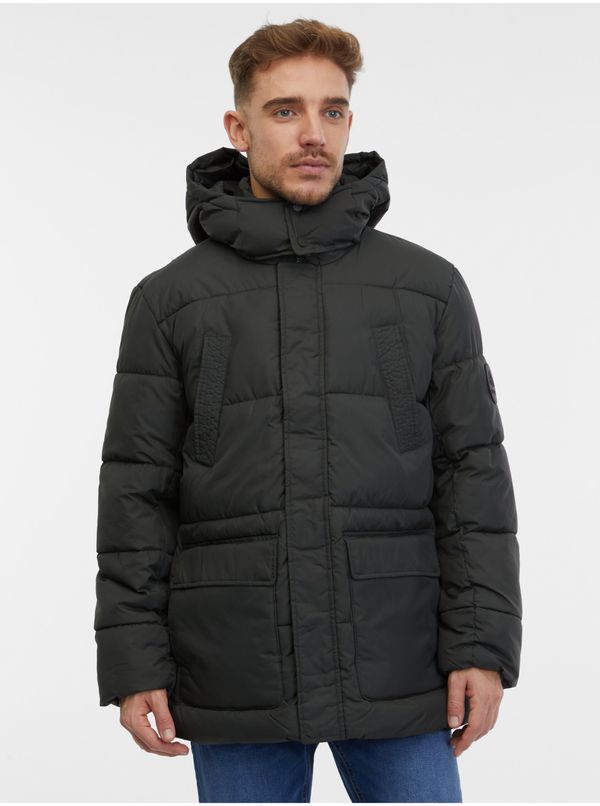 Only Men's Black Quilted Jacket ONLY & SONS Arwin - Men