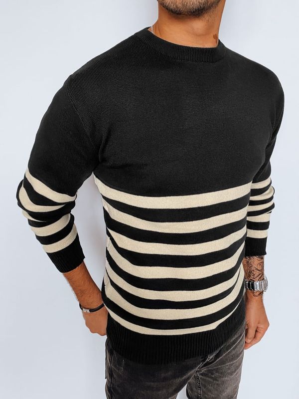 DStreet Men's Black Striped Dstreet Sweater