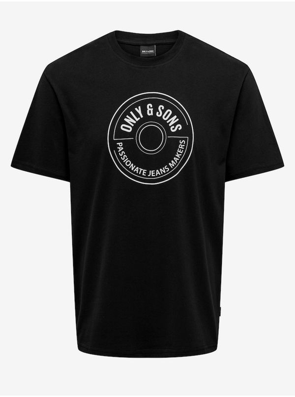 Only Men's Black T-Shirt ONLY & SONS Lamer Life - Men