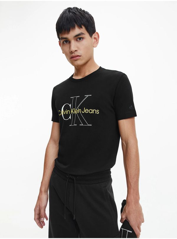 Calvin Klein Men's Black T-Shirt with Calvin Klein Jeans Print - Men