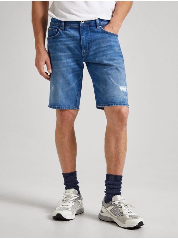 Pepe Jeans Men's Blue Denim Shorts Pepe Jeans - Men's