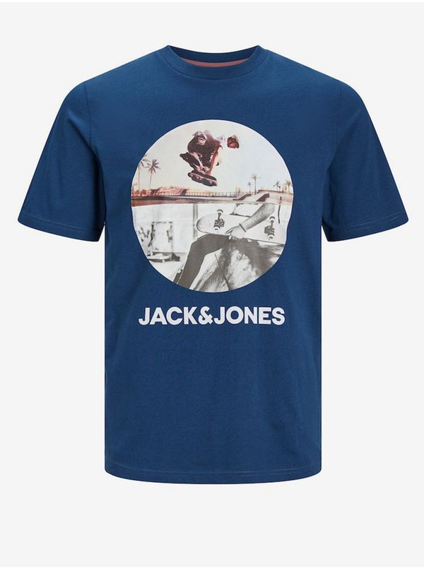 Jack & Jones Men's Blue T-Shirt Jack & Jones Navin - Men's