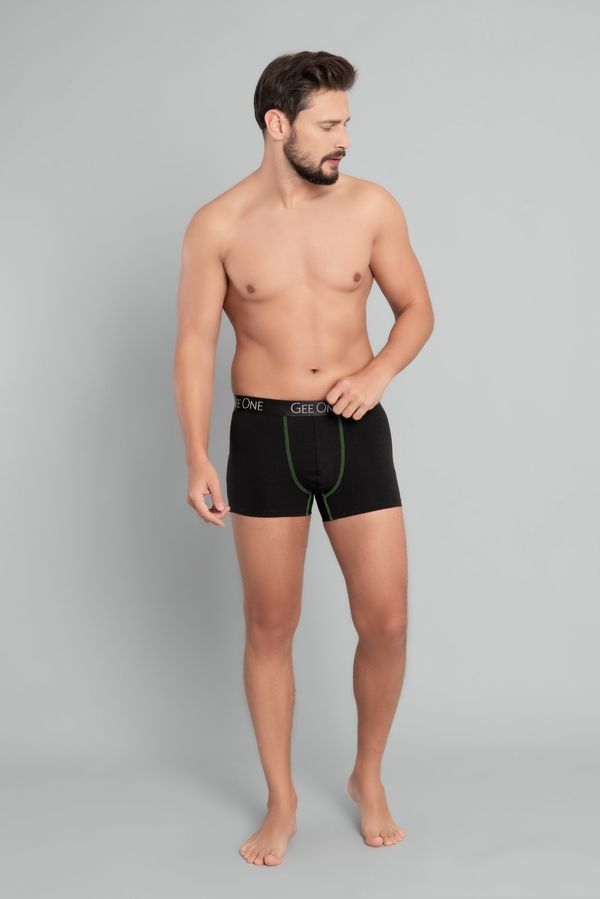 Italian Fashion Men's Boxer Shorts - Black/Fluo Green