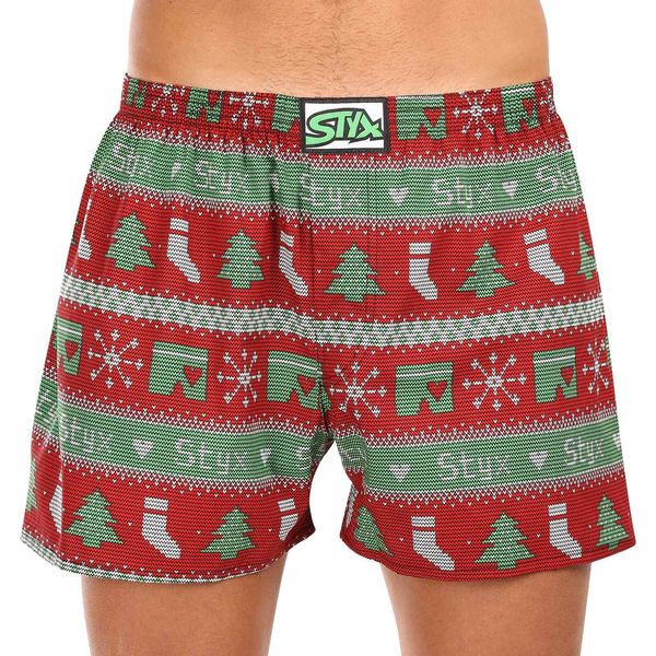 STYX Men's boxer shorts Styx art classic oversized rubber Christmas knitted