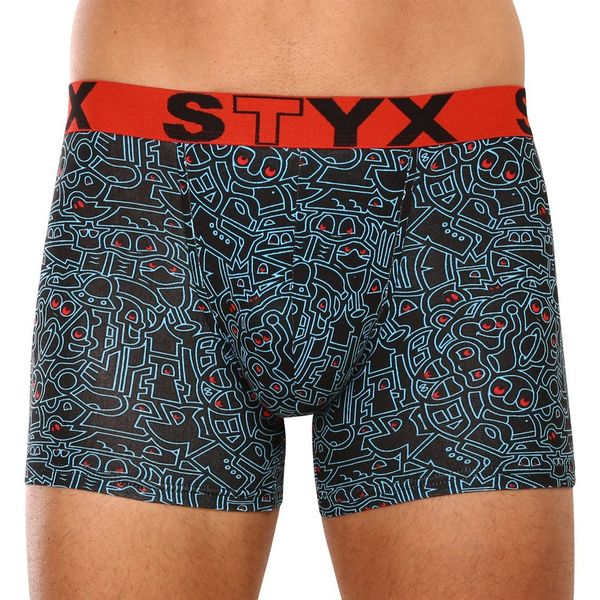 STYX Men's boxers Styx long art sports rubber doodle
