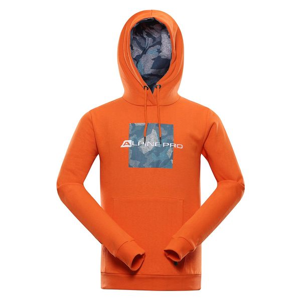 ALPINE PRO Men's cotton hoodie ALPINE PRO SEGIUS SPICY ORANGE PA variant