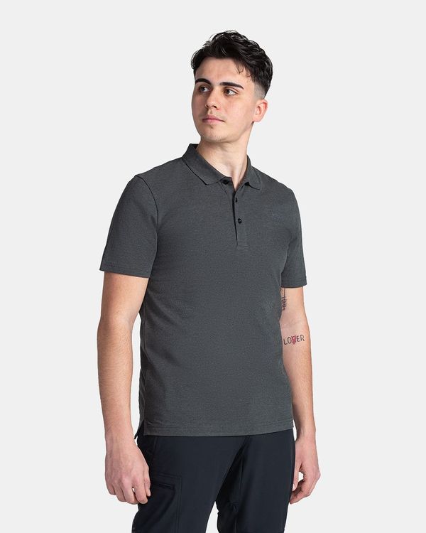 Kilpi Men's cotton polo shirt Kilpi VILAR-M Black