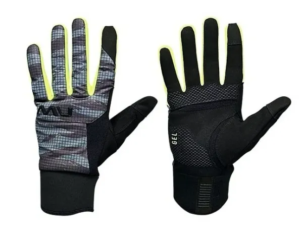 Northwave Men's cycling gloves NorthWave Fast Gel Glove Anthra/Yellow Flu