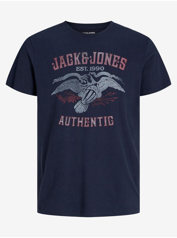 Jack & Jones Men's Dark Blue T-Shirt Jack & Jones Fonne - Men's