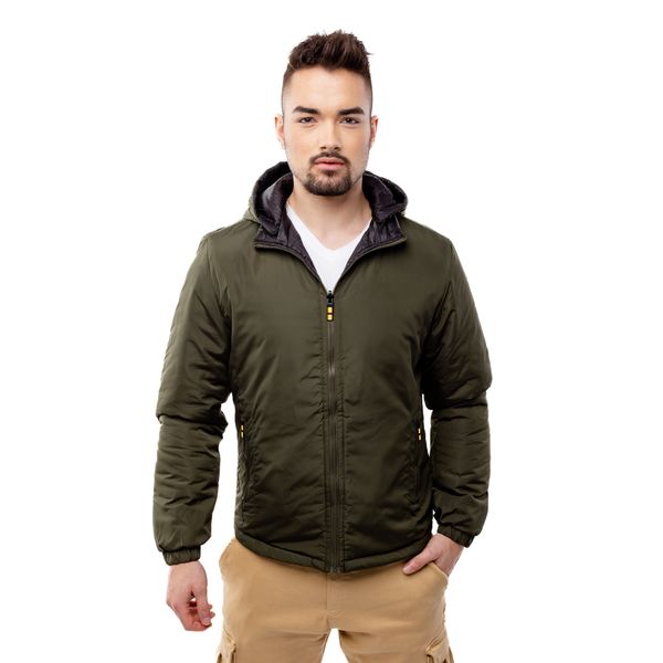 Glano Men's double-sided jacket GLANO - khaki